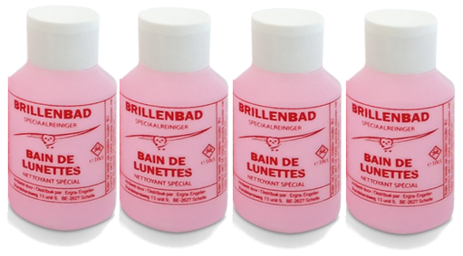 Brillenbad speciaalreiniger vloeistof 4x100 ml